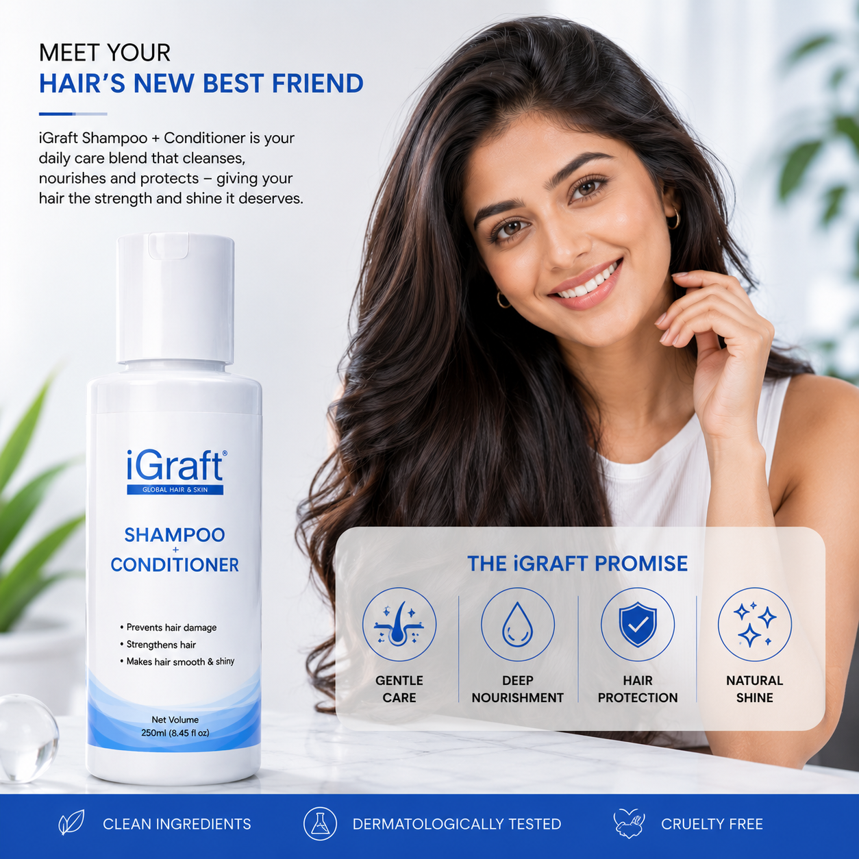 iGraft Shampoo + Conditioner | Daily Hair Care | 250 ml