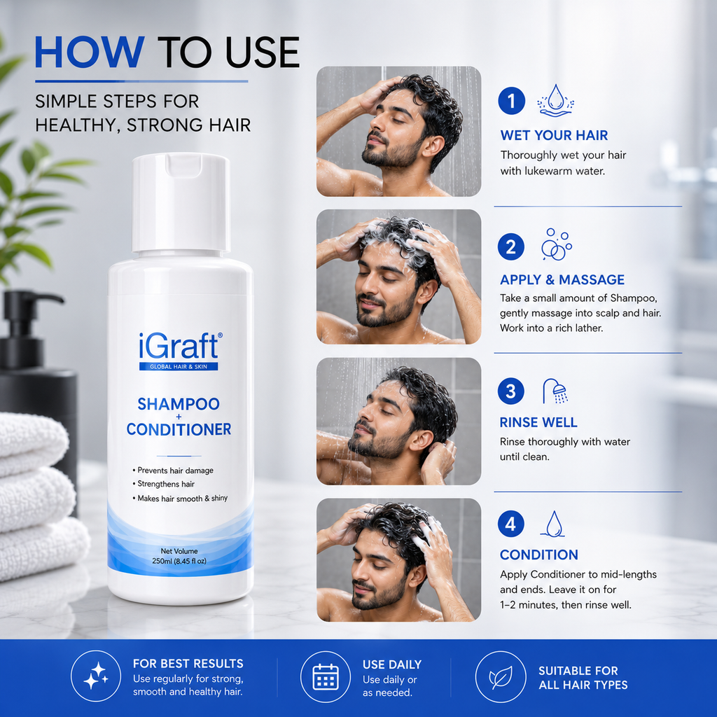 iGraft 1 Month Hair Fall + Dandruff Kit | Complete Hair & Scalp Care Routine